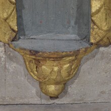 Carved oak altar niche with angel head, France circa 1650-1700