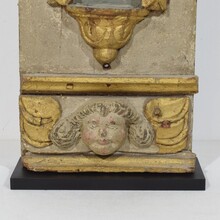 Carved oak altar niche with angel head, France circa 1650-1700