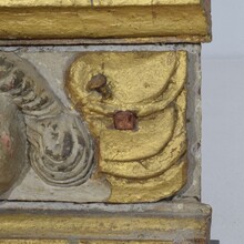 Carved oak altar niche with angel head, France circa 1650-1700