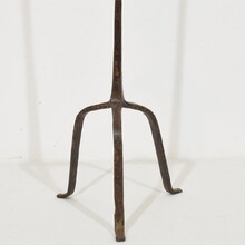 Hand forged iron candleholder, France 17th century