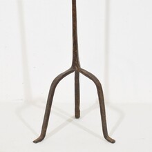 Hand forged iron candleholder, France 17th century