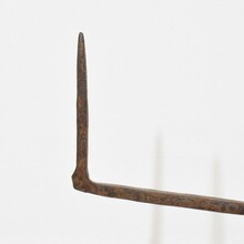 Hand forged iron candleholder, France 17th century