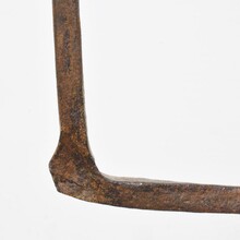 Hand forged iron candleholder, France 17th century