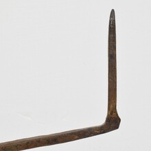 Hand forged iron candleholder, France 17th century