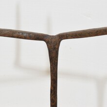 Hand forged iron candleholder, France 17th century