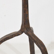 Hand forged iron candleholder, France 17th century