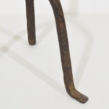 Hand forged iron candleholder, France 17th century