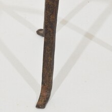 Hand forged iron candleholder, France 17th century