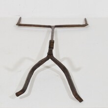 Hand forged iron candleholder, France 17th century