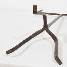 Hand forged iron candleholder, France 17th century