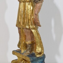 Baroque angel figure with candleholder, Italy circa 1650-1700