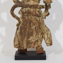 Baroque angel figure with candleholder, Italy circa 1650-1700