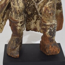 Baroque angel figure with candleholder, Italy circa 1650-1700