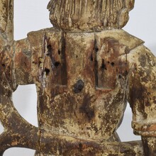 Baroque angel figure with candleholder, Italy circa 1650-1700