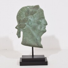 Bronze grand tour bust representing a roman emperor, Italy circa 1750-1850