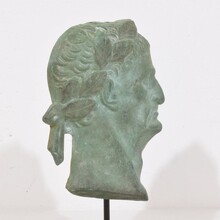 Bronze grand tour bust representing a roman emperor, Italy circa 1750-1850