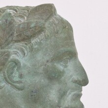 Bronze grand tour bust representing a roman emperor, Italy circa 1750-1850