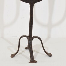 Hand forged iron candleholder, France circa 1750-1850