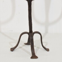 Hand forged iron candleholder, France circa 1750-1850