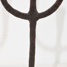 Hand forged iron candleholder, France circa 1750-1850