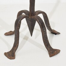 Hand forged iron candleholder, France circa 1750-1850