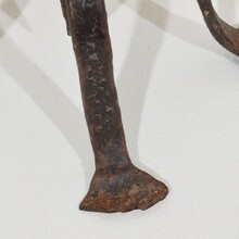 Hand forged iron candleholder, France circa 1750-1850