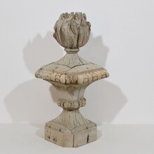 Baroque carved vase finial, France circa 1750