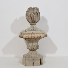 Baroque carved vase finial, France circa 1750