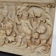 Carved oak panel depicting two angels and an eagle, France circa 1750