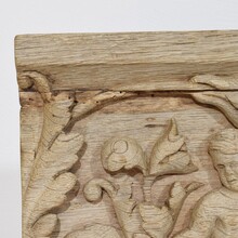 Carved oak panel depicting two angels and an eagle, France circa 1750