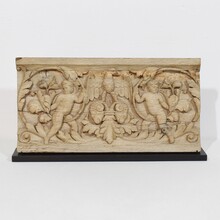 Carved oak panel depicting two angels and an eagle, France circa 1750