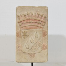 Carved stone coat of arms, France circa 1750