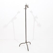 Hand forged iron candleholder, France 18th century