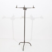 Hand forged iron candleholder, France 18th century