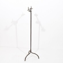 Hand forged iron candleholder, France 18th century