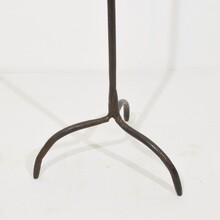 Hand forged iron candleholder, France 18th century