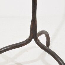 Hand forged iron candleholder, France 18th century