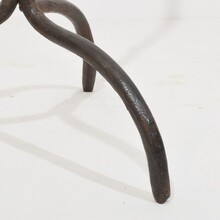 Hand forged iron candleholder, France 18th century