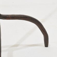 Hand forged iron candleholder, France 18th century