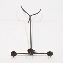 Hand forged iron candleholder, France 18th century