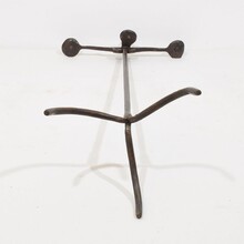 Hand forged iron candleholder, France 18th century