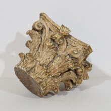 Neoclassical carved wooden capital, France 18th century