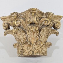 Neoclassical carved wooden capital, France 18th century