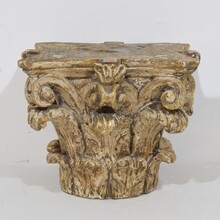 Neoclassical carved wooden capital, France 18th century