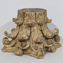 Neoclassical carved wooden capital, France 18th century