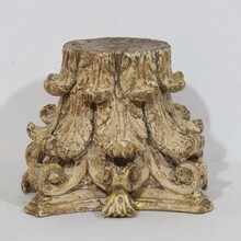 Neoclassical carved wooden capital, France 18th century