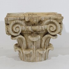 Weathered oak capital, France 18th century