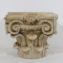 Weathered oak capital, France 18th century