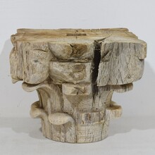 Weathered oak capital, France 18th century