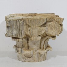 Weathered oak capital, France 18th century